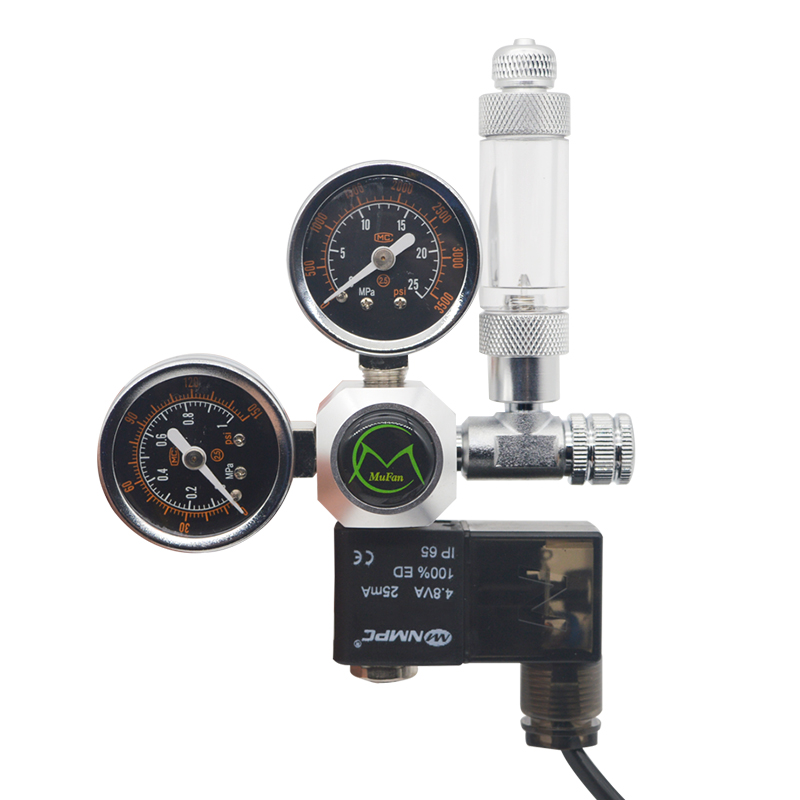 Aquarium Plant No Co2 - Aquarium CO2 Regulator Magnetic Solenoid วาล์วตรวจสอบถังปลาพืชอุปกรณ์เสริม