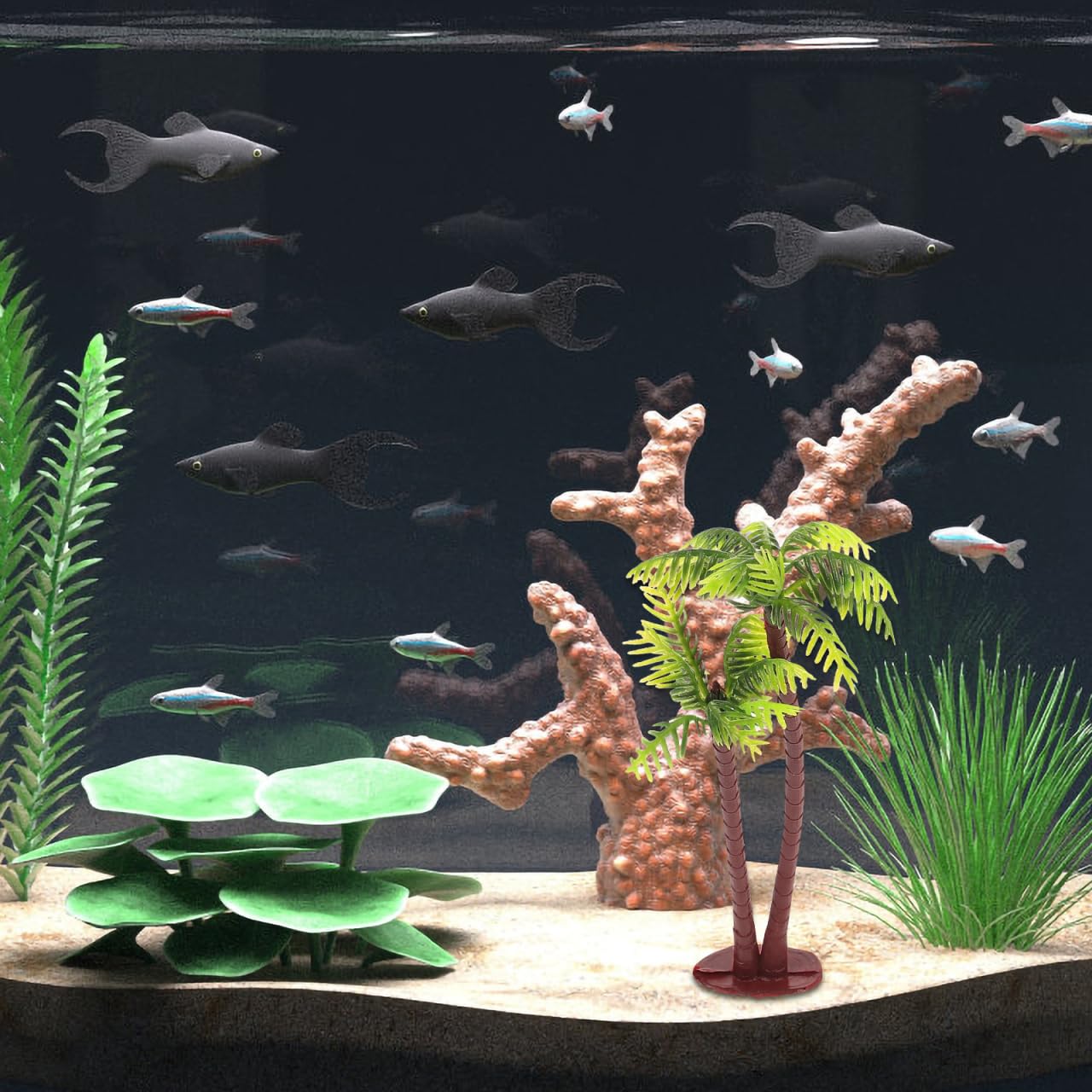 10/20/30/40/50 ชิ้น ต้นมะพร้าว - Aquarium Planted Tree บทวิจารณ์และราคา