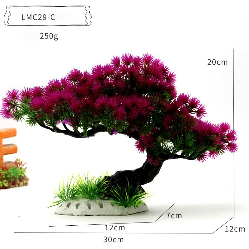 พืชน้ำพลาสติก ของตกแต่งตู้ปลา  - Aquarium Planted Tree บทวิจารณ์และราคา