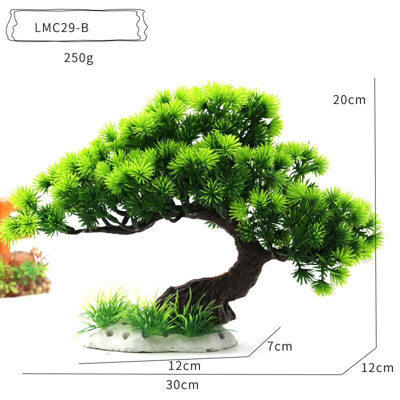 พืชน้ำพลาสติก ของตกแต่งตู้ปลา  - Aquarium Planted Tree บทวิจารณ์และราคา
