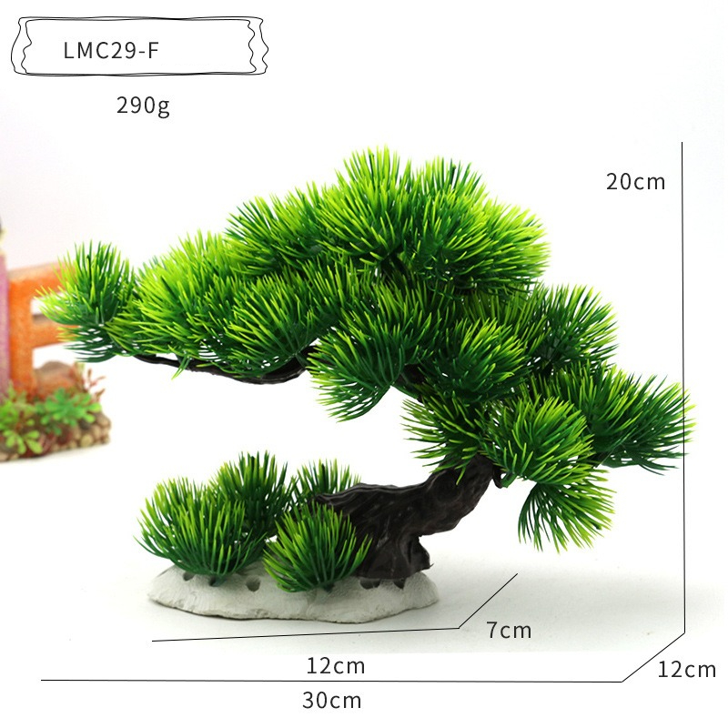 พืชน้ำพลาสติก ของตกแต่งตู้ปลา  - Aquarium Planted Tree บทวิจารณ์และราคา