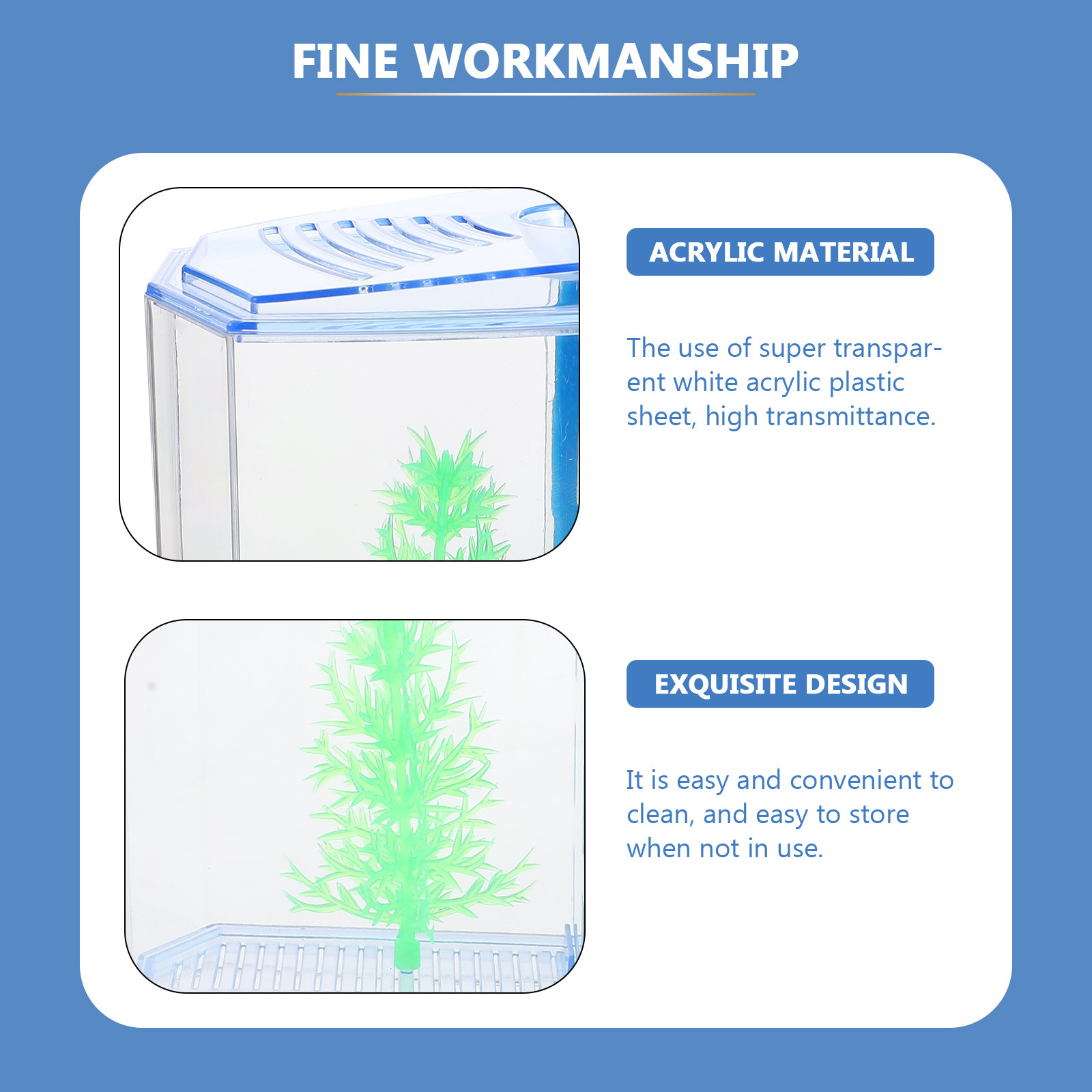1 ชุดตู้ปลาอะคริลิกใสแบบหรูหรา - Planted Aquarium For Goldfish บทวิจารณ์และราคา