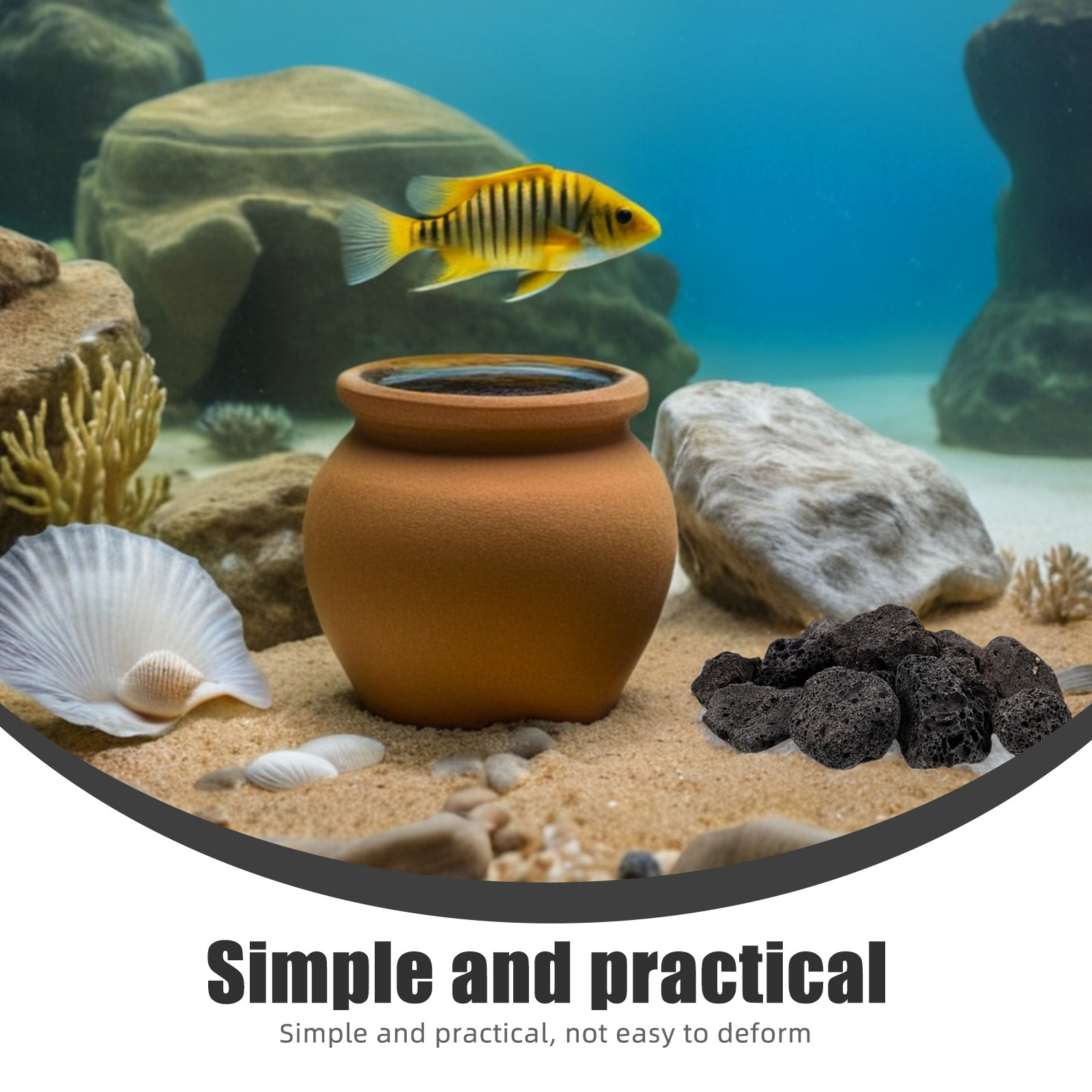 หินภูเขาไฟธรรมชาติ 1 แพ็ค ขนาด - Aquarium Planted Fish Tank บทวิจารณ์และราคา