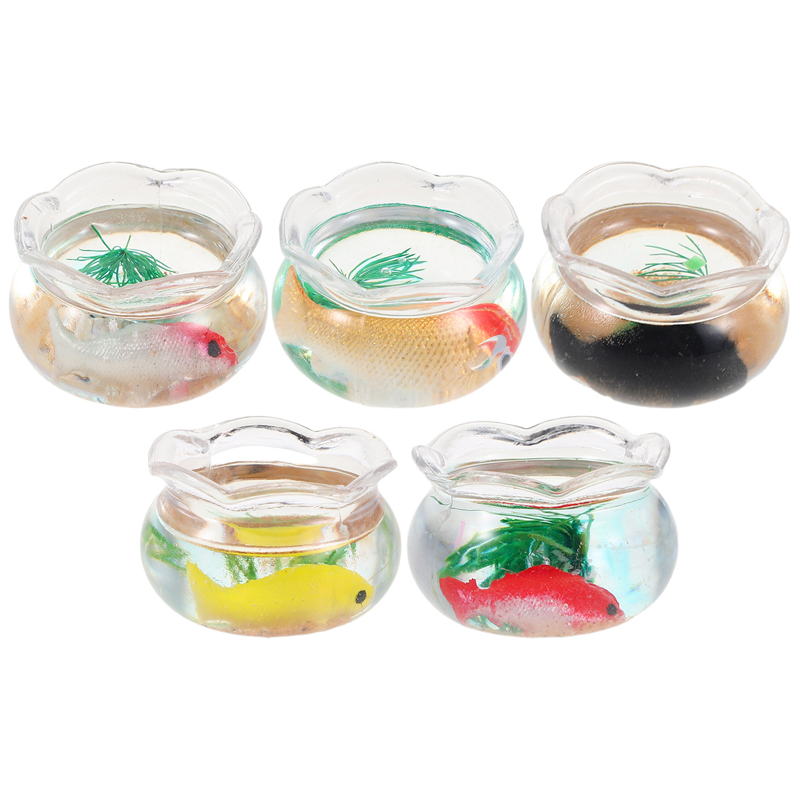 ตู้ปลาขนาดเล็ก 5 ชิ้น ทรงกลม ส - Aquarium Plants บทวิจารณ์และราคา